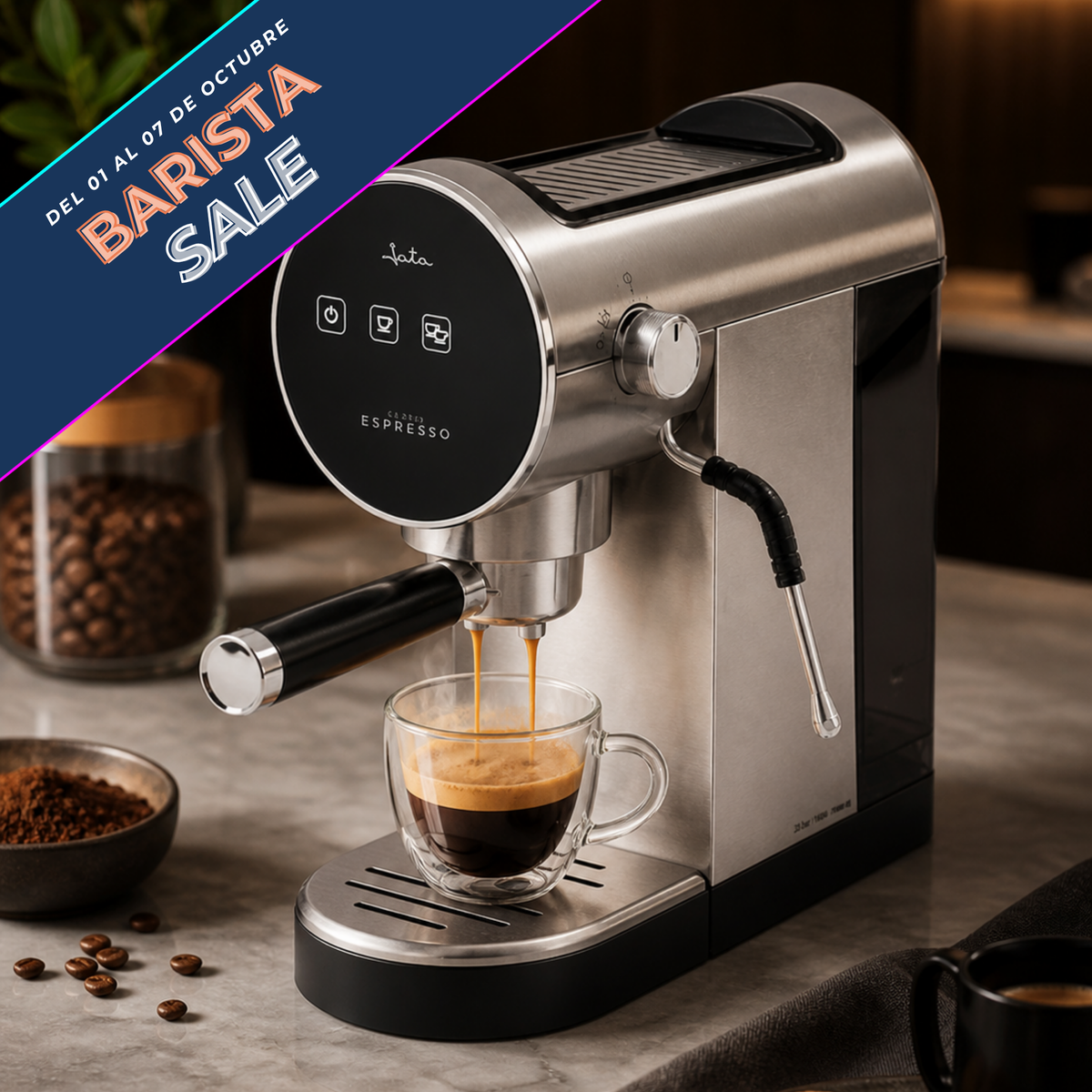 Cafetera casera espresso Jata JECA2300